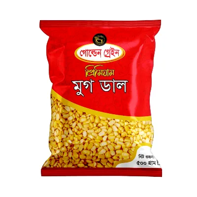 গোল্ডেন গ্রেইন প্রিমিয়াম মুগ ডাল ৫০০ গ্রাম